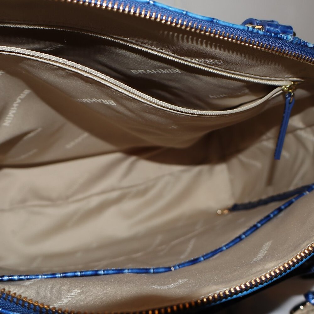 NWT Brahmin Large Duxbury Satchel Vista Blue Ombre Melbourne - Picture 9 of 11